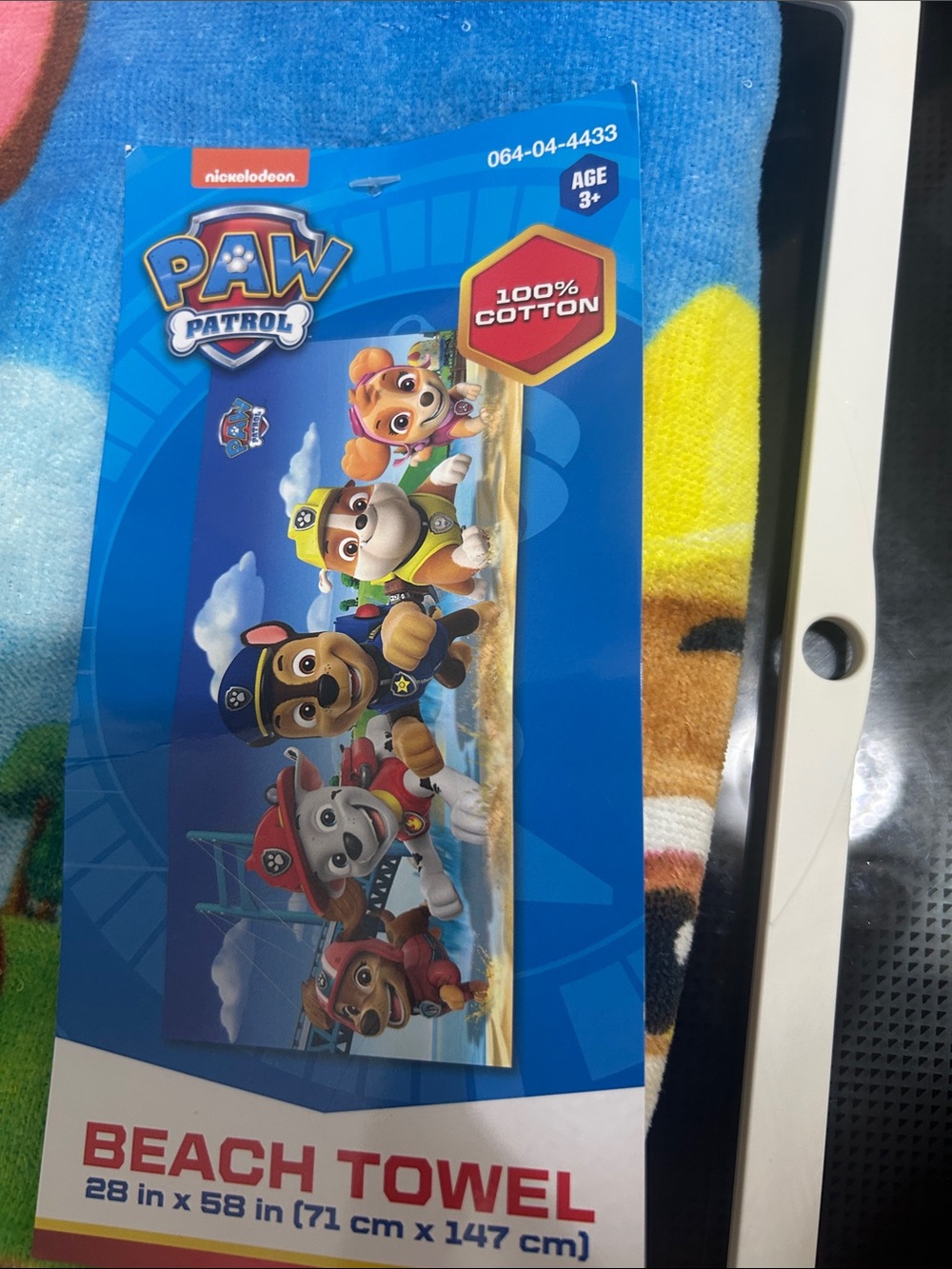 Kids paw patrol 100% cotton beach towel for swimming unisex boy girl neutral